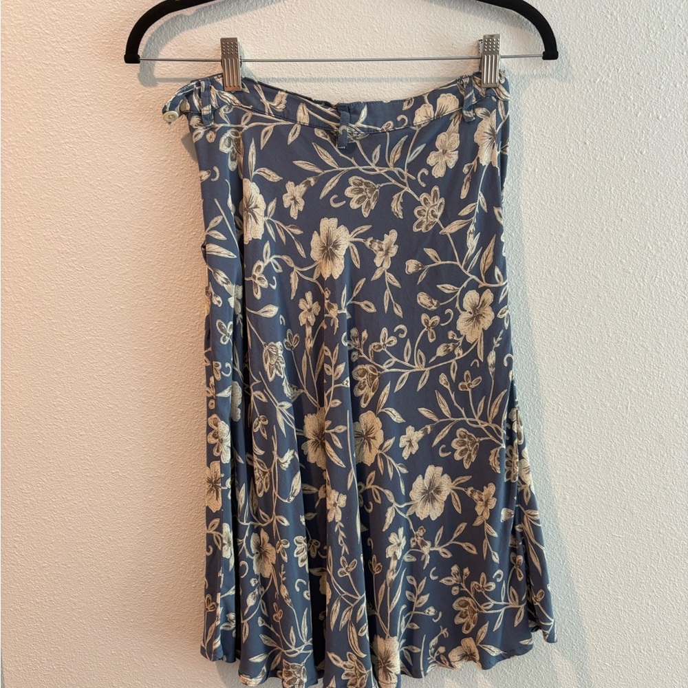 Vintage Floral Skirt with Pockets
